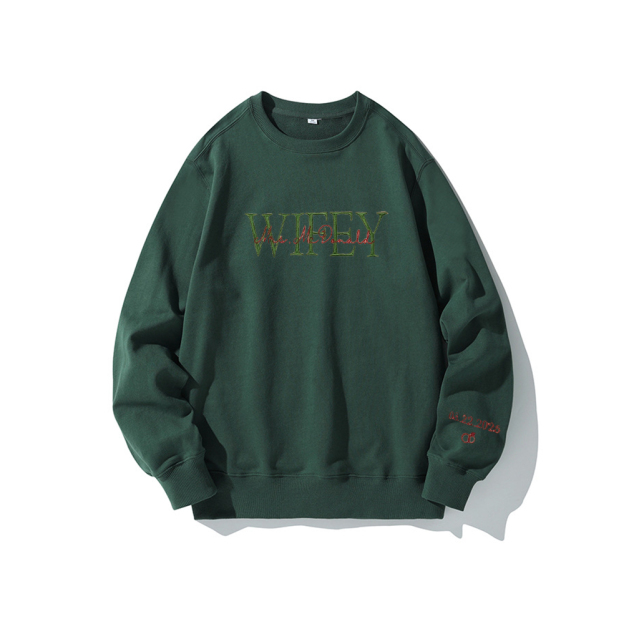 Personalized Embroidered Wife/Hubby Sweatshirt for Unique & Love | JNSCloth42