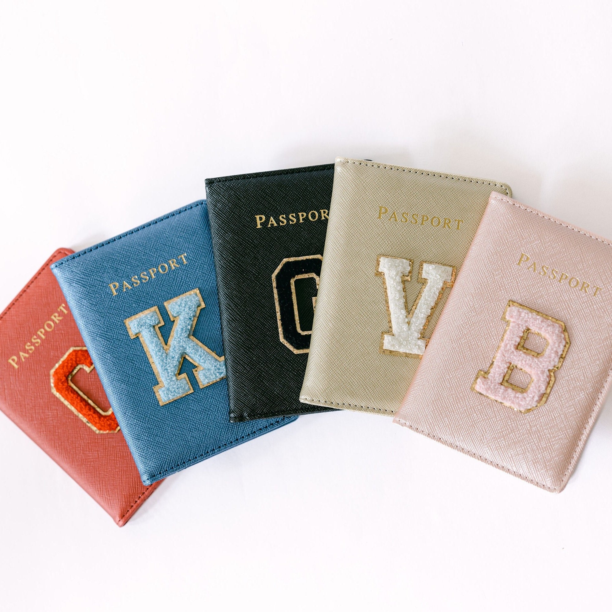 Personalized Chenille Letter Patch Passport Cover for Unique & Love | JNSCase05