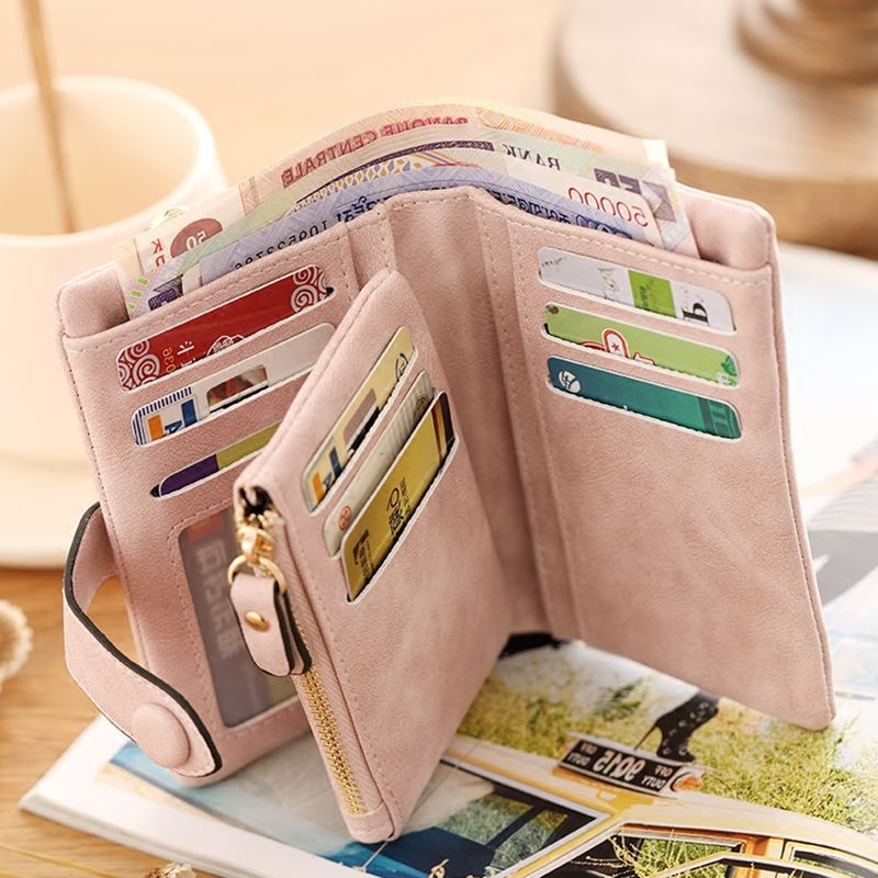 Personalized Tri-Fold Birth Flower Leather Wallet Card Holder for Unique & Love | JNSBag10