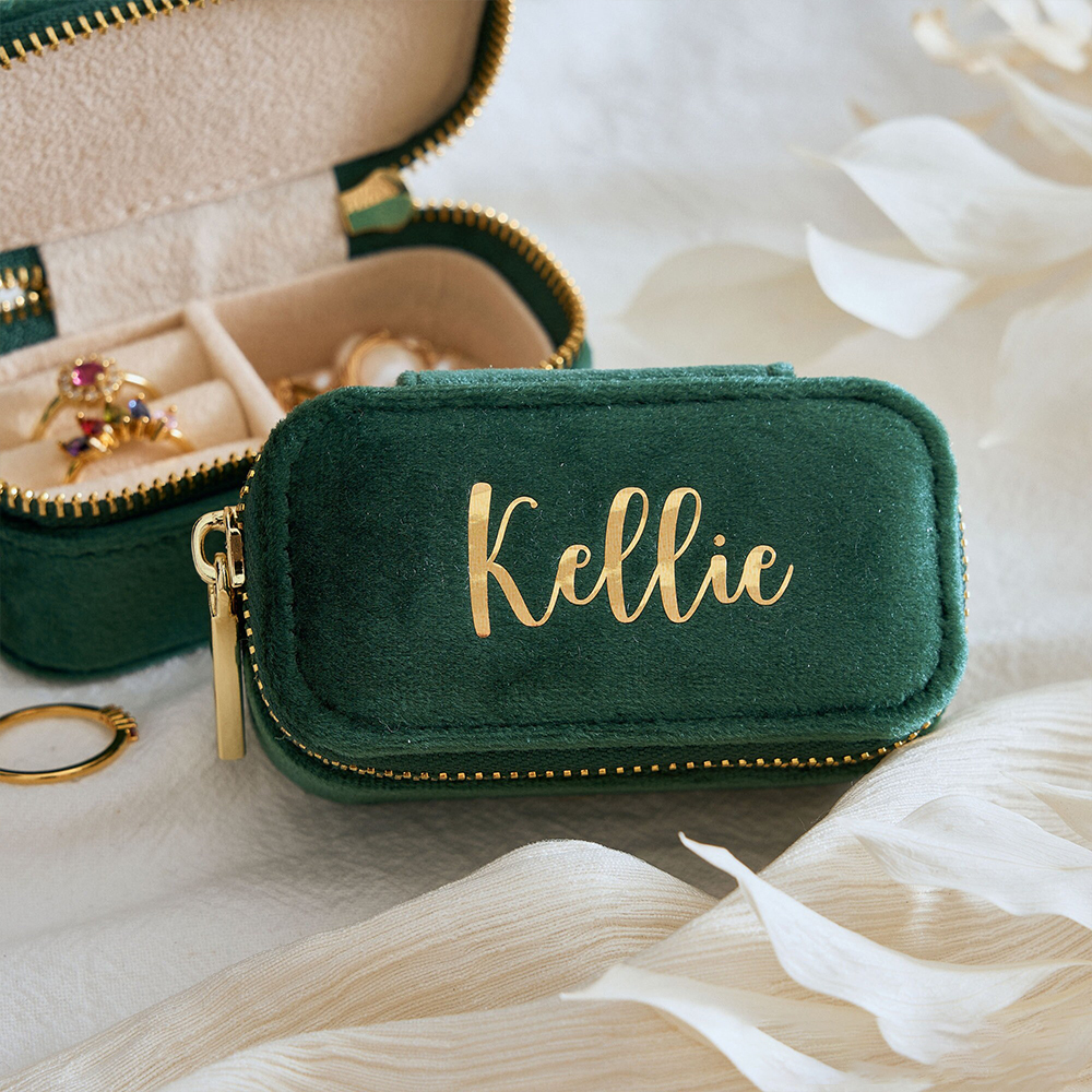 Personalized Name Velvet Portable Jewellery Box | JNSBag70