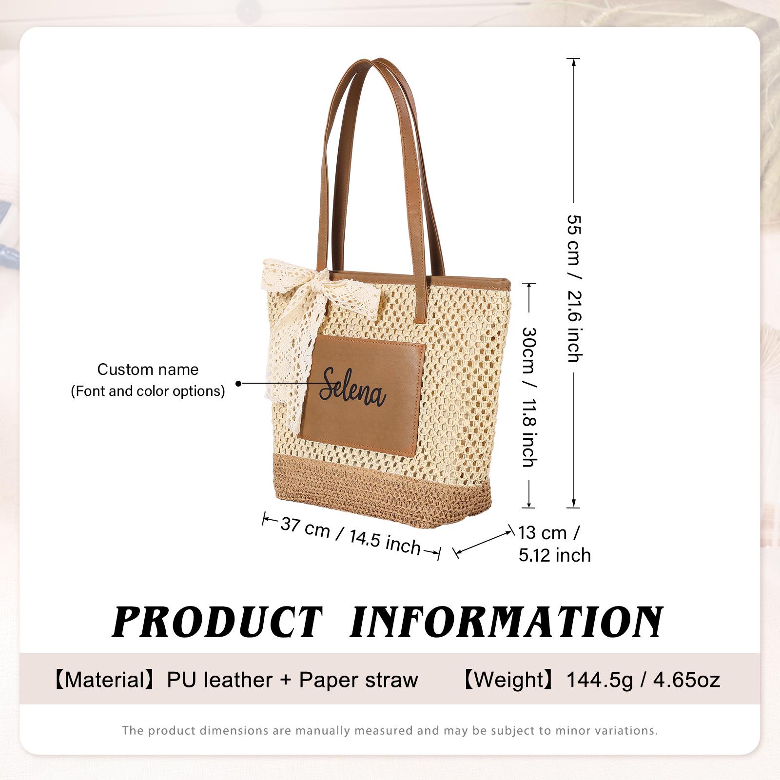 Personalized Name Straw Tote Bag for Unique & Love | JNSBag131