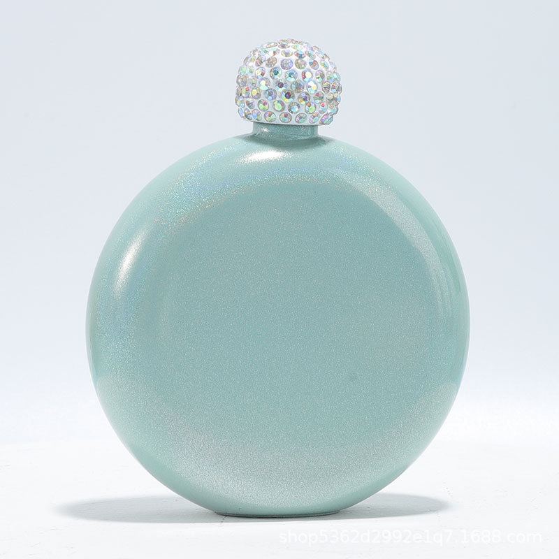 Personalized Round Flasks with Rhinestone Lid for Unique and Love | JNSDec61