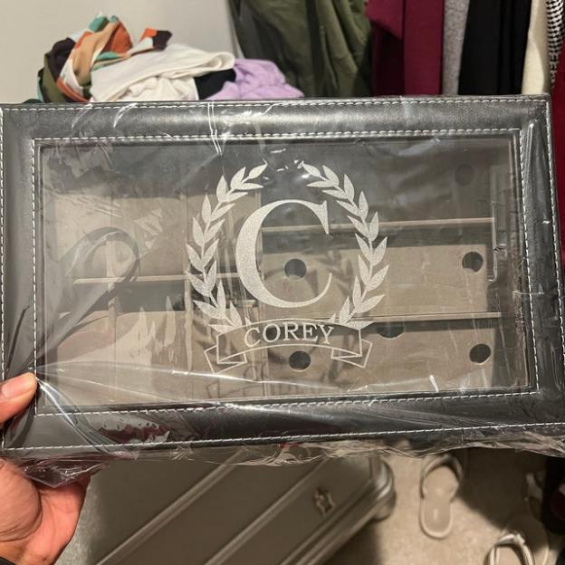 Personalized Monogram Leather Watch Box for Unique & Love | JNSCase03