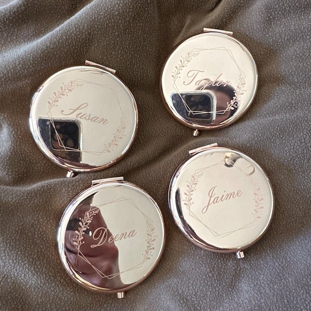 Personalized Monogram Folding Mirrors for Unique & Love | JNSDec30