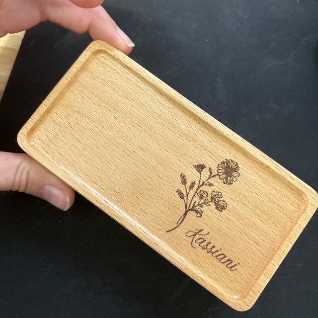 Personalized Birth Flower Wood Jewelry Box for Unique & Love | JNSDec54