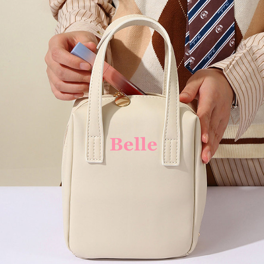 Personalized Monogram Cosmetic Leather Bag for Unique & Love | JNSBag86