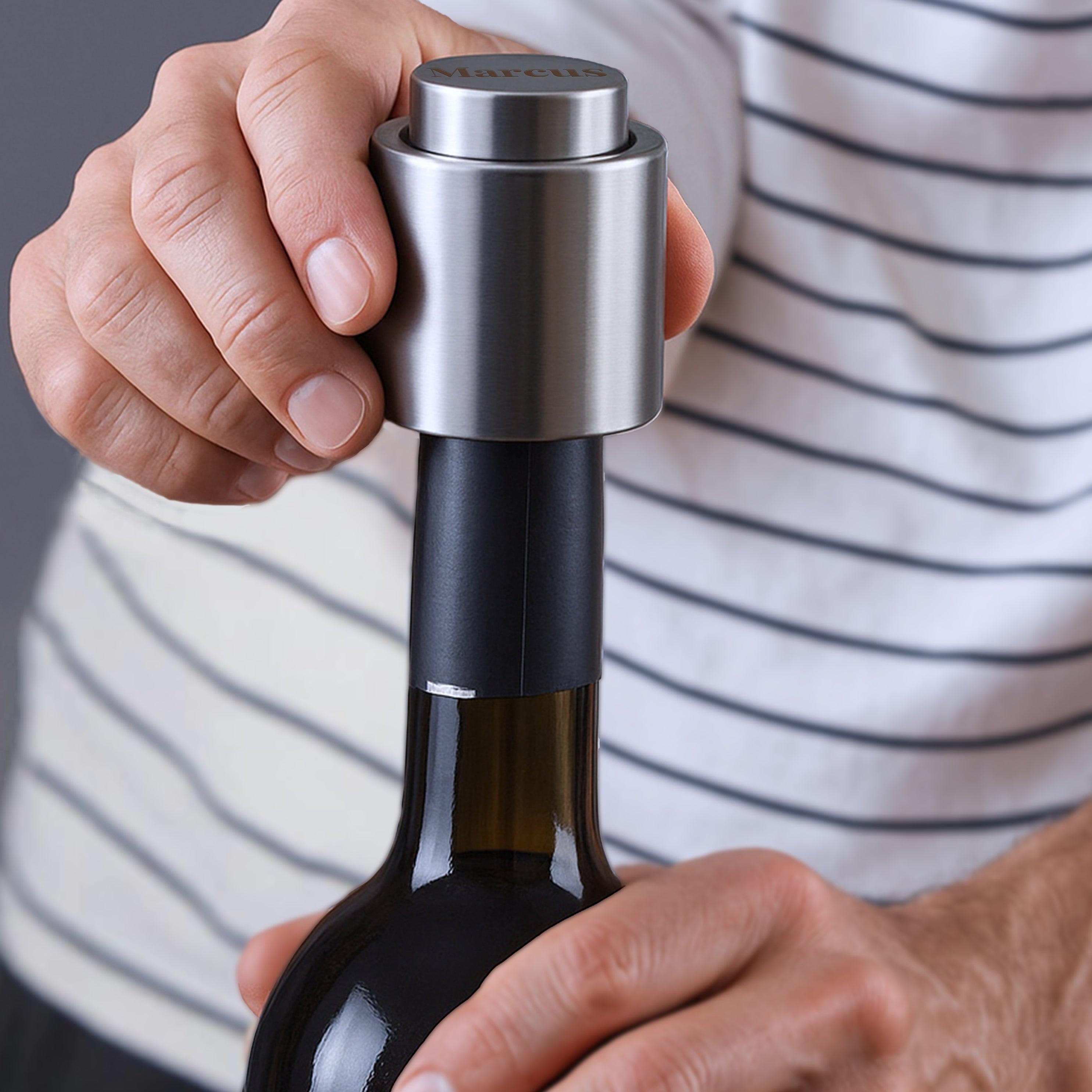 Personalized Monogram Stainless Wine Bottle Stopper for Corked Bottles for Unique & Love | JNSDec184