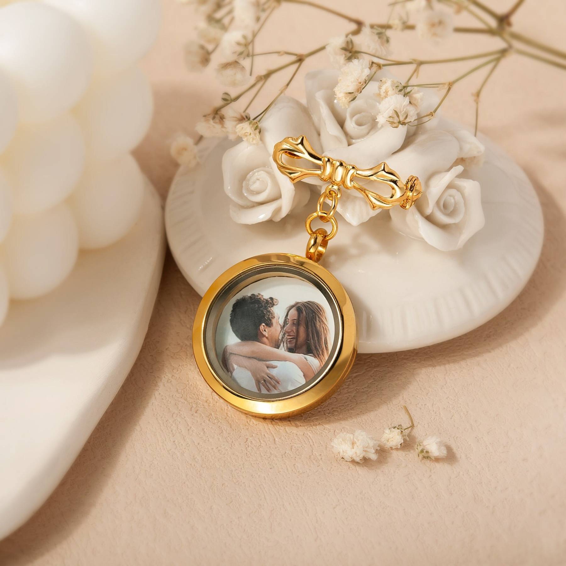 Personalized Photo Wedding Boutonniere Lapel Pin for Unique & Love | JNSDec89
