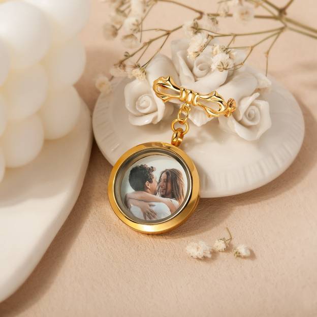 Personalized Photo Wedding Boutonniere Lapel Pin for Unique & Love | JNSDec89