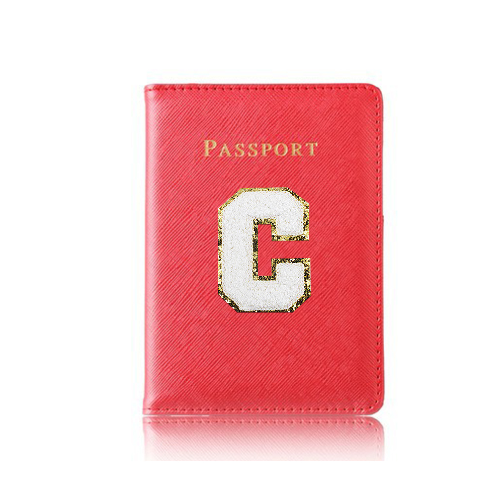 Personalized Chenille Letter Patch Passport Cover for Unique & Love | JNSCase05