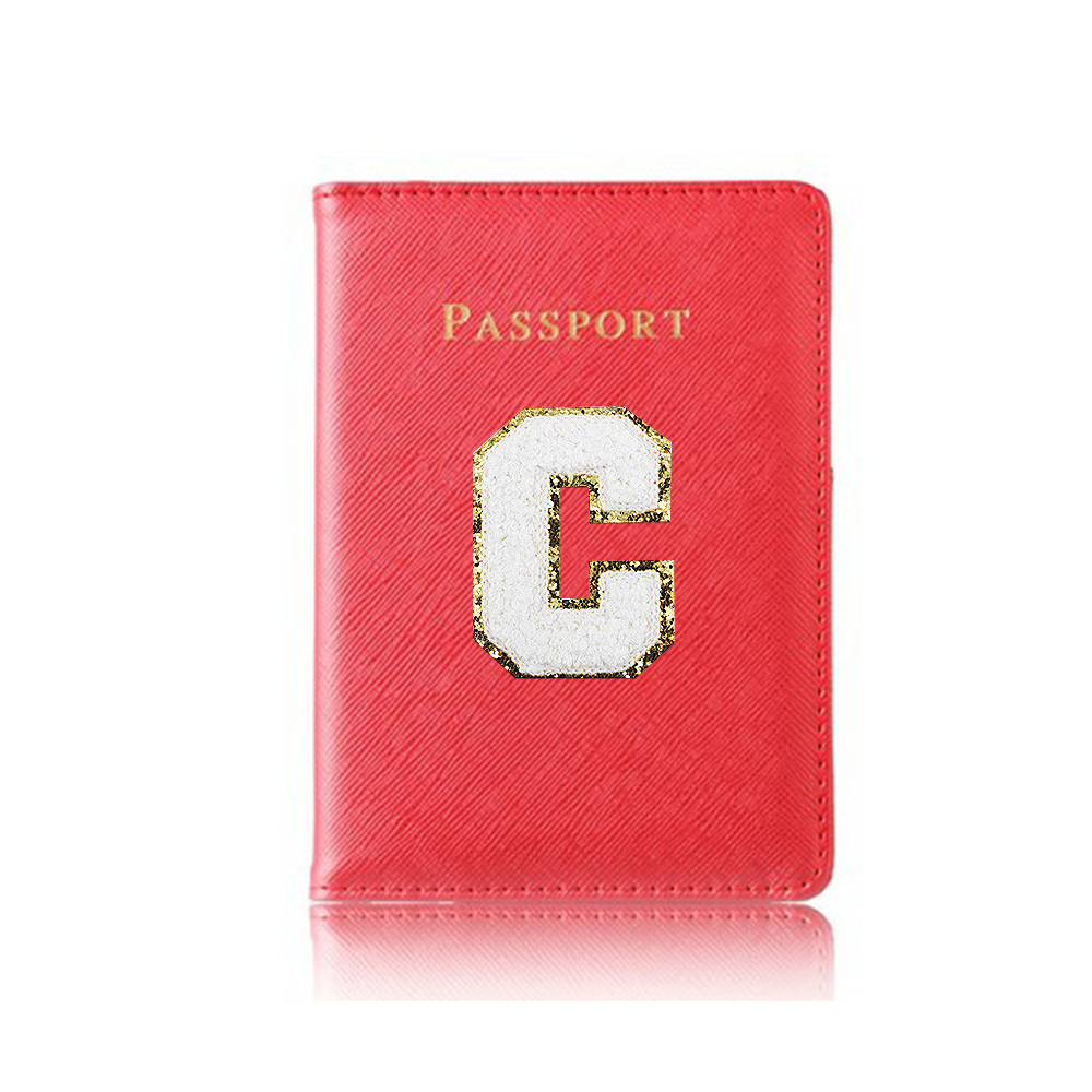 Personalized Chenille Letter Patch Passport Cover for Unique & Love | JNSCase05