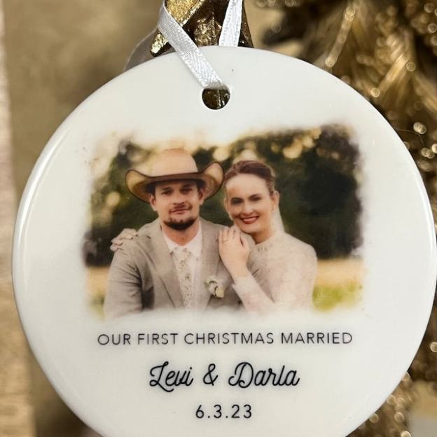 Personalized First Christmas Married Ornament for Unique & Love | JNSDec28