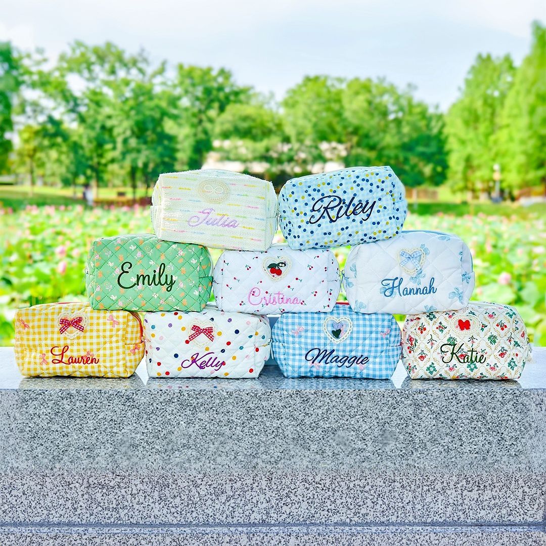 Personalized Name Embroidered Travel Makeup Bag for Unique & Love | JNSBag108