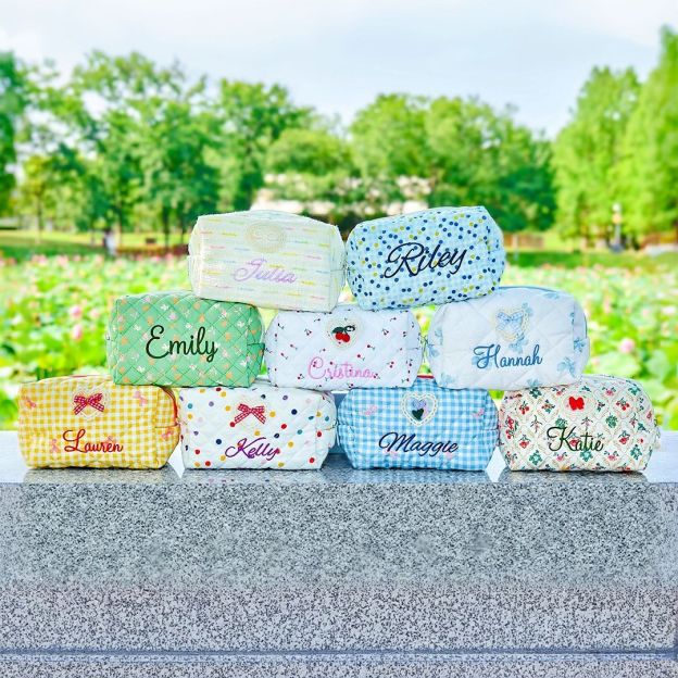 Personalized Name Embroidered Travel Makeup Bag for Unique & Love | JNSBag108