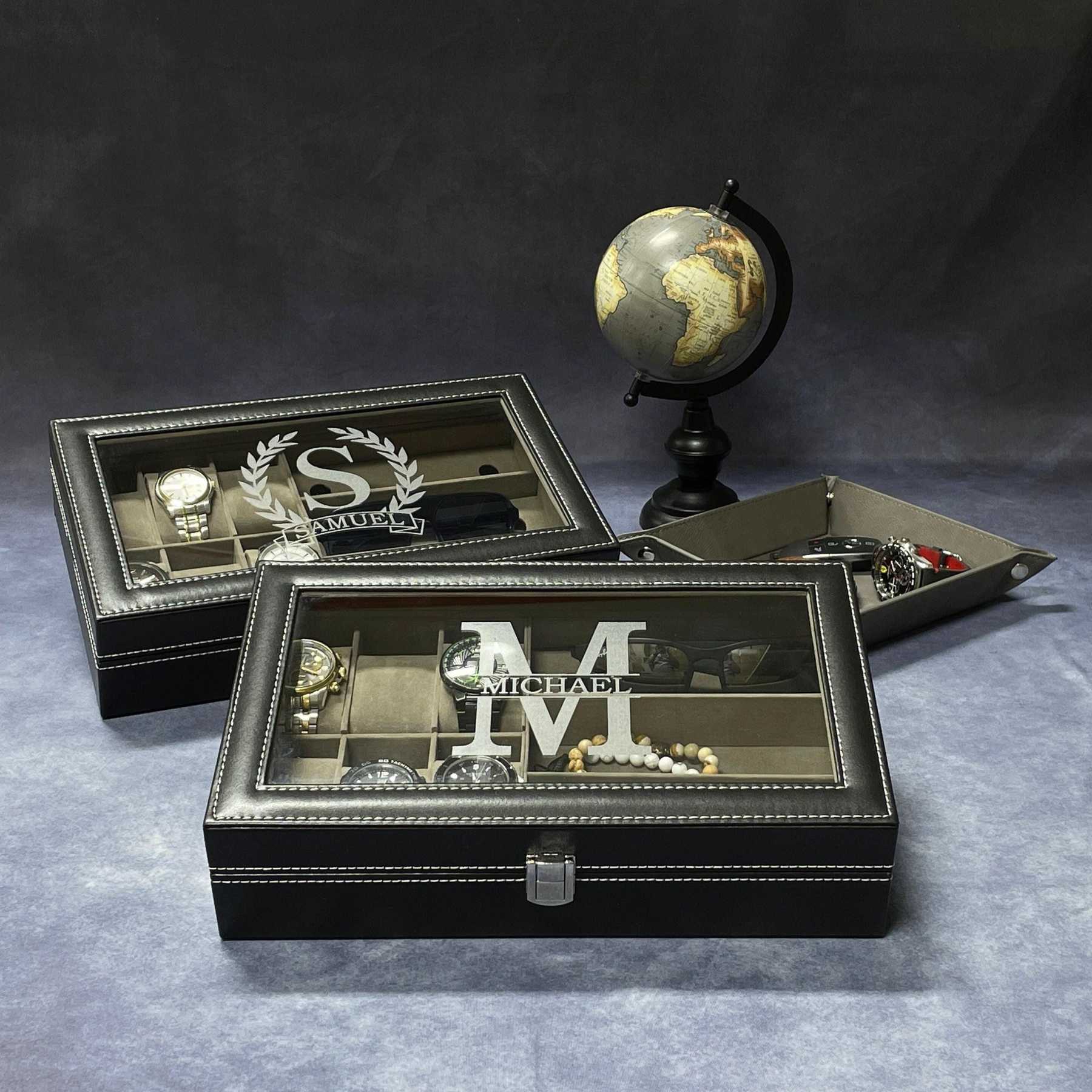 Personalized Monogram Leather Watch Box for Unique & Love | JNSCase03