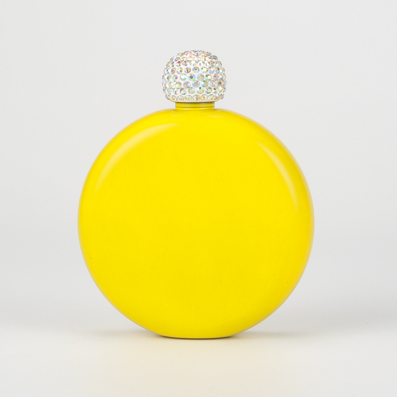 Personalized Round Flasks with Rhinestone Lid for Unique and Love | JNSDec61