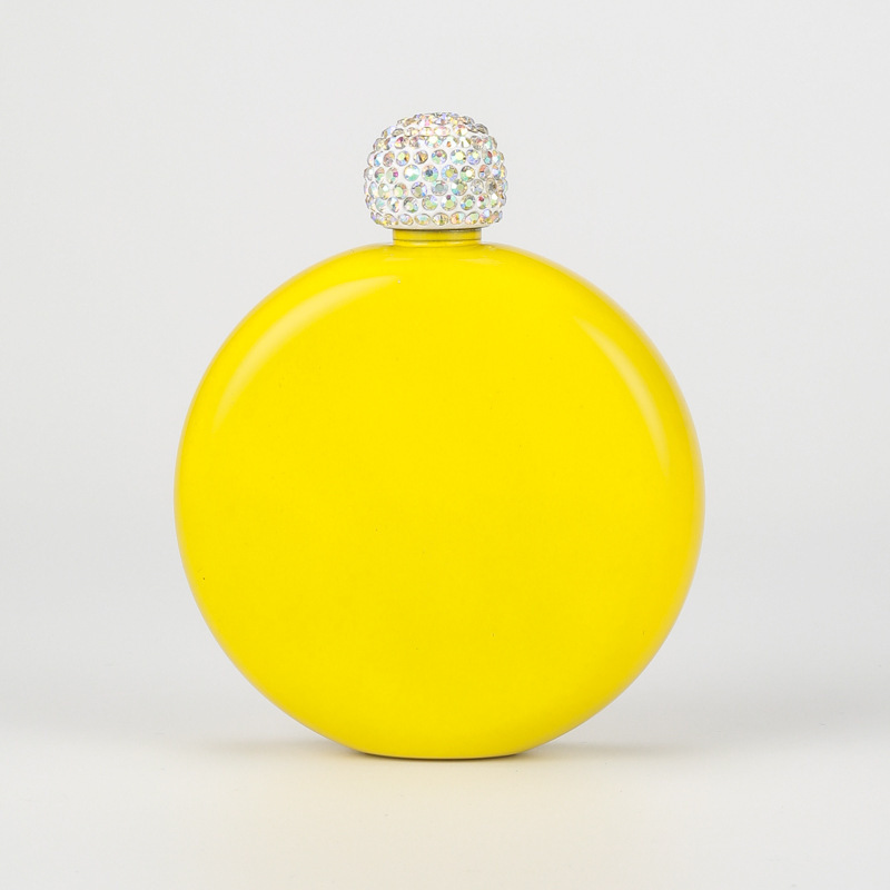 Personalized Round Flasks with Rhinestone Lid for Unique and Love | JNSDec61