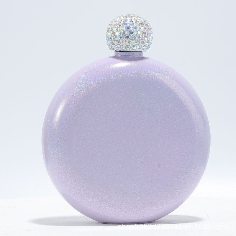 Personalized Round Flasks with Rhinestone Lid for Unique and Love | JNSDec61