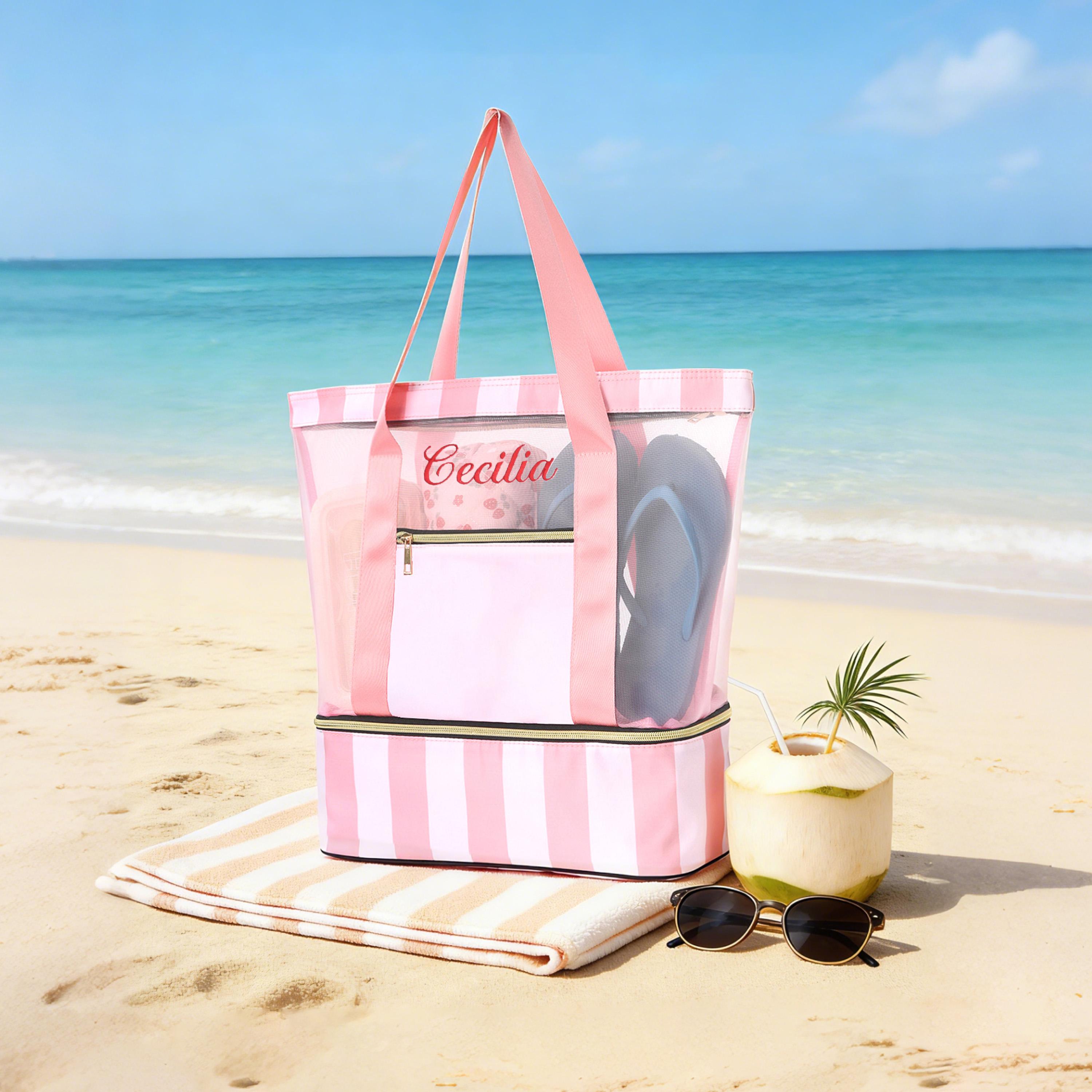 Personalized Embroidered Mesh Tote Bag with Shoes Pocket for Unique & Love | JNSBag143