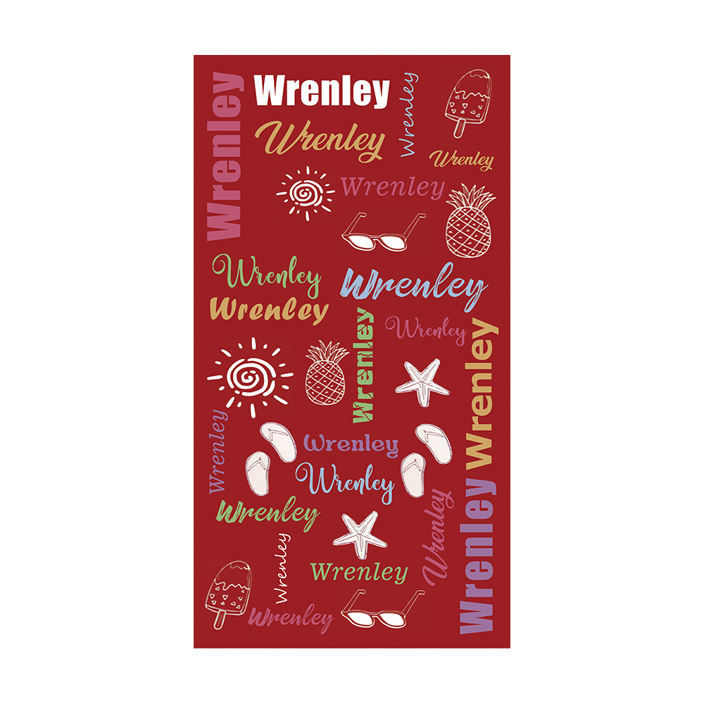 Personalized Name Beach Chair Cover Towel with Side Pockets for Unique & Love | JNSTowel10