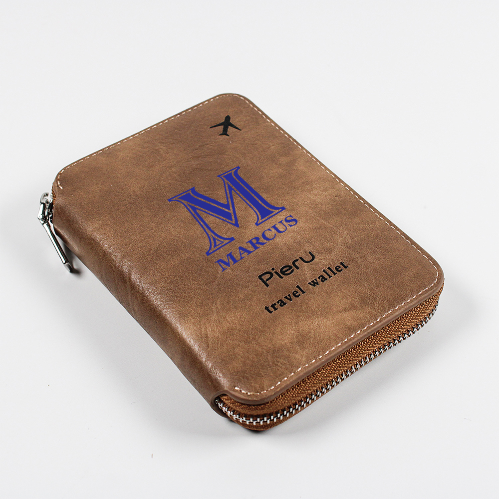 Personalized Monogram Leather Passport Cover with RFID Blocking | JNSCase11