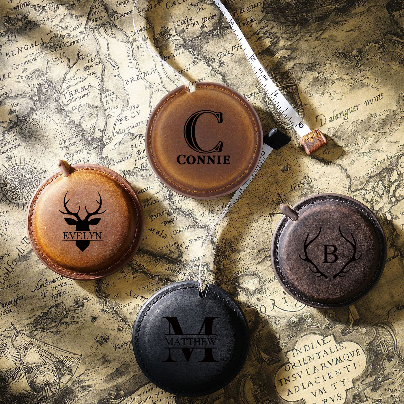 Personalized Monogram Leather Measuring Tape for Unique & Love | JNSTool21