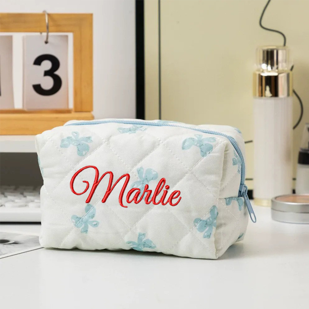 Personalized Name Embroidered Travel Makeup Bag for Unique & Love | JNSBag108
