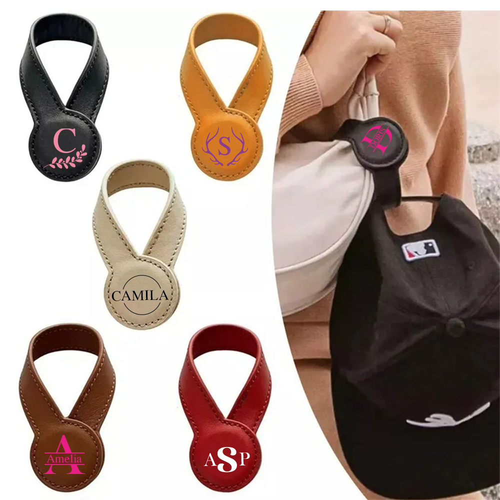 Personalized Multifunctional Leather Portable Magnetic Hat Clip With Buckle Closure for Unique & Love | JNSTool24