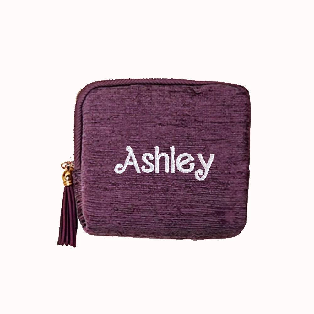 Personalized Embroidered Travel Jewelry Organizer Case for Unique & Love | JNSBag117