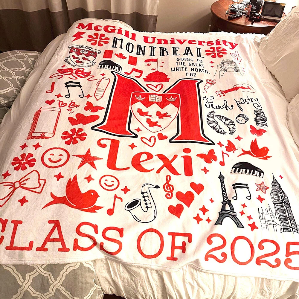 Personalized College Graduation Dorm Blanket for Unique & Love | JNSBK02