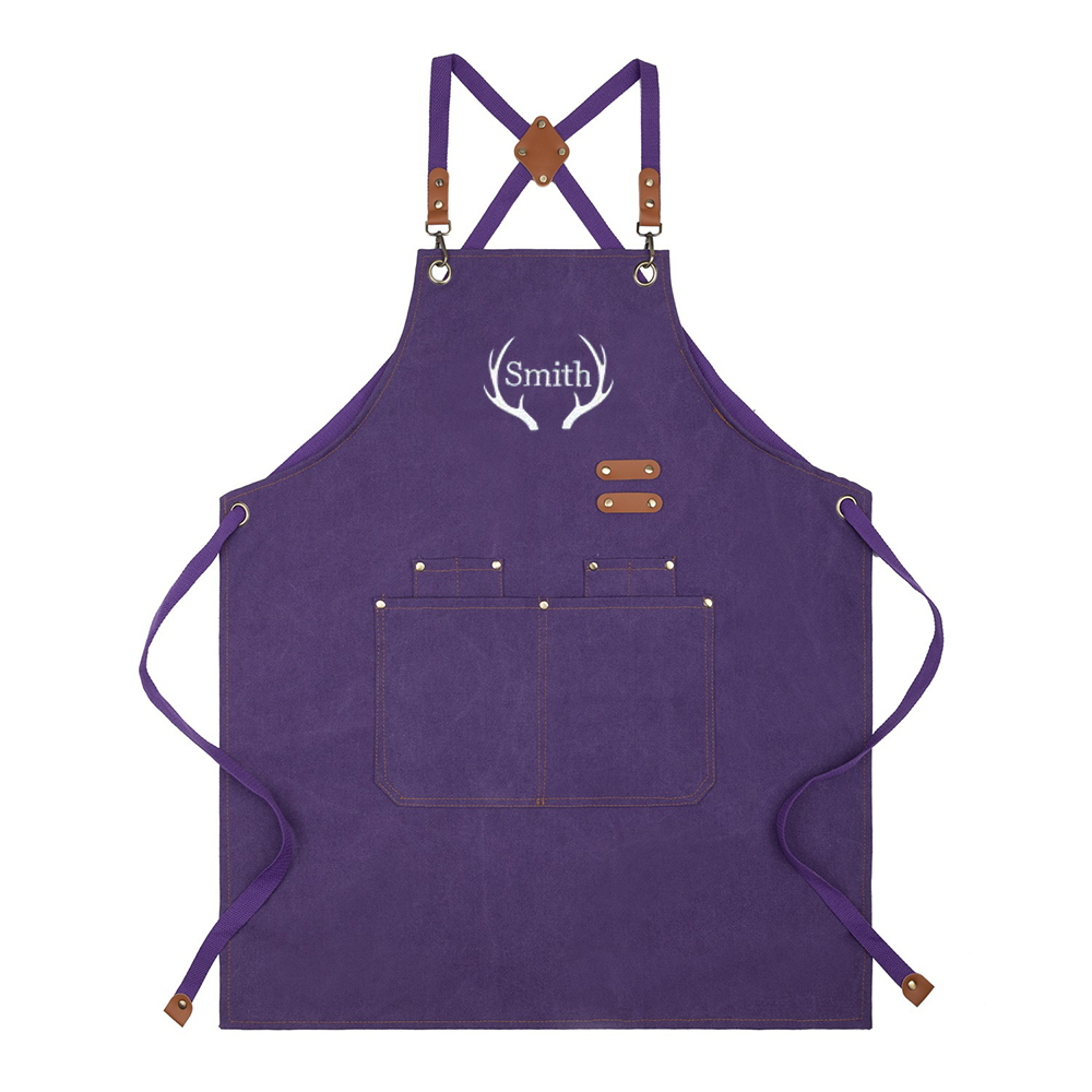 Personalized Name Embroidered Canvas Apron | JNSCloth35