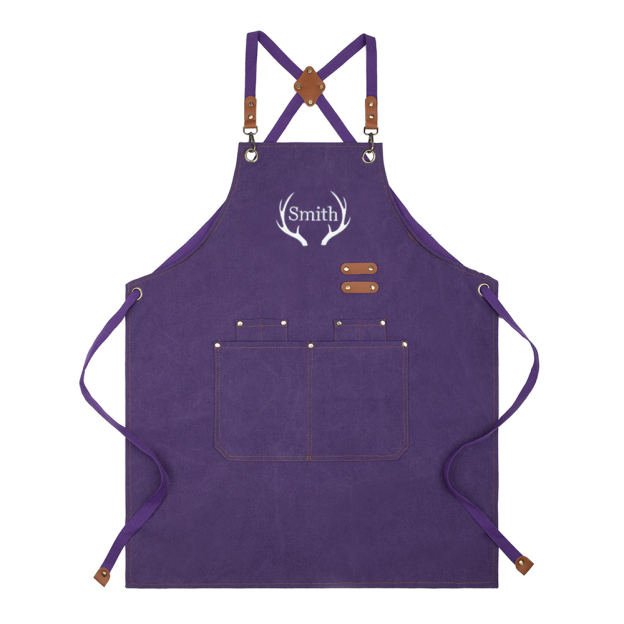 Personalized Name Embroidered Canvas Apron | JNSCloth35