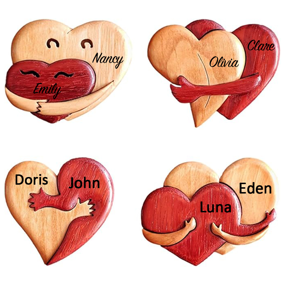 Personalized Wood Couple Heart Puzzle for Unique & Love | JNSDec115