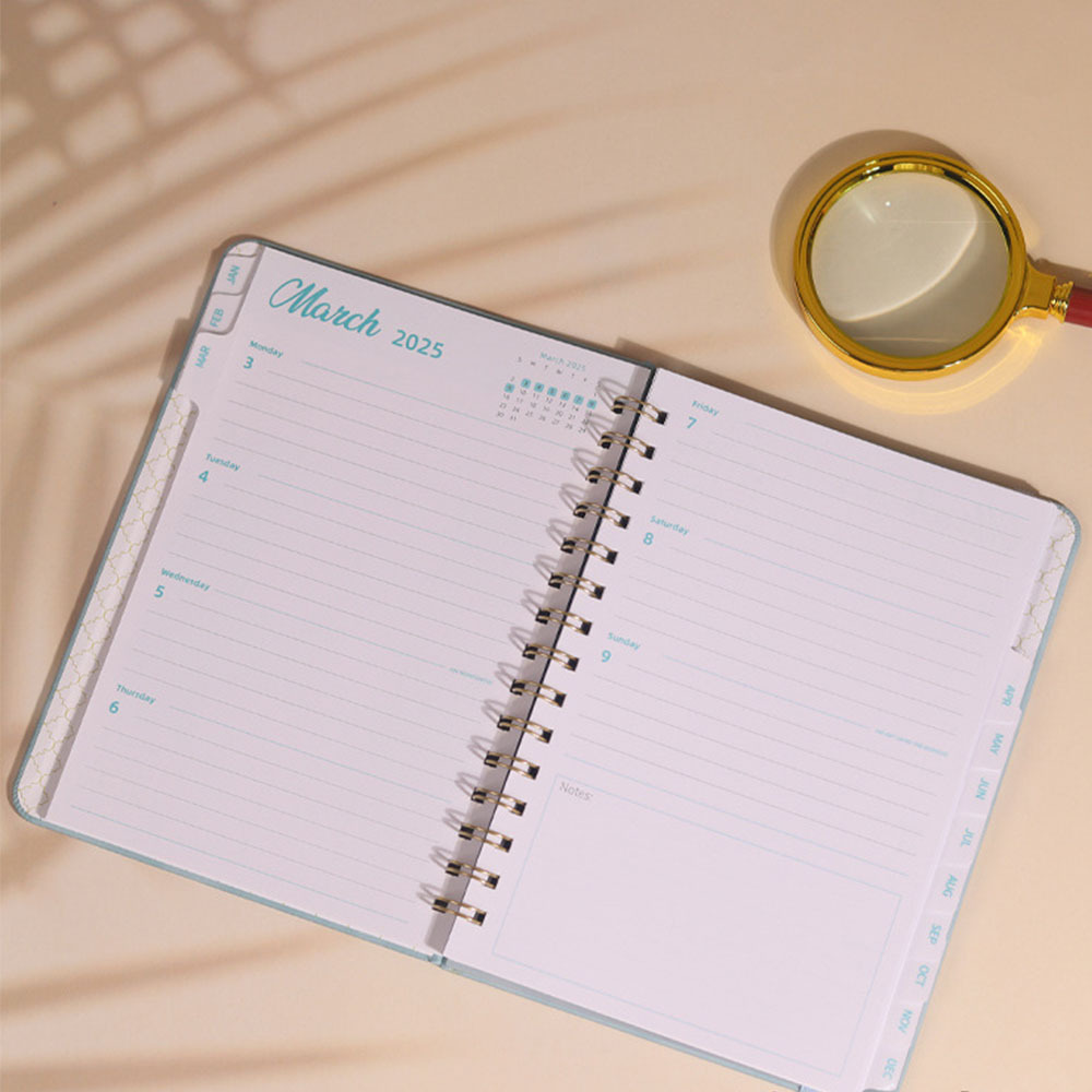 Personalized Leather 2025 Weekly & Monthly Planner Notebook | JNSDec117