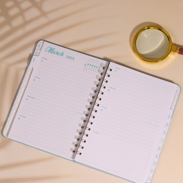 Personalized Leather 2025 Weekly & Monthly Planner Notebook | JNSDec117