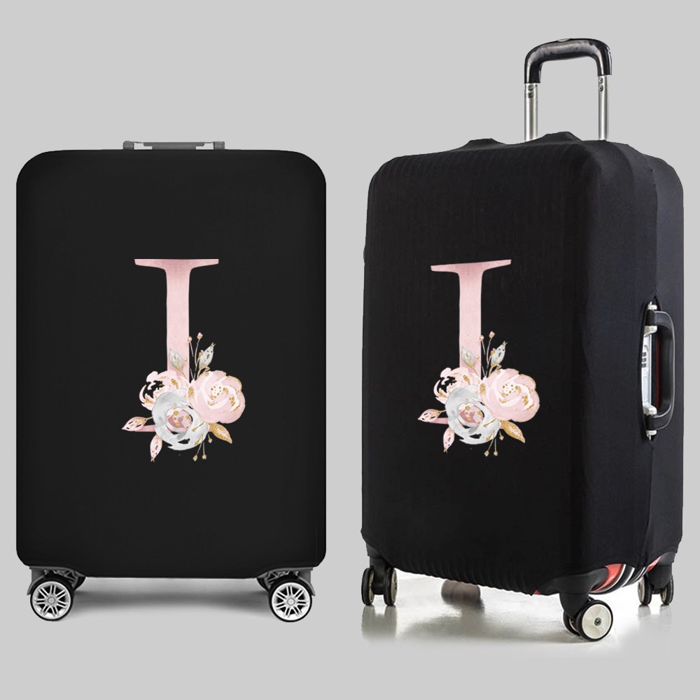 Personalized Travel Luggage Flower Letter Print Elastic Protective Covers for Unique & Love | JNSBag13