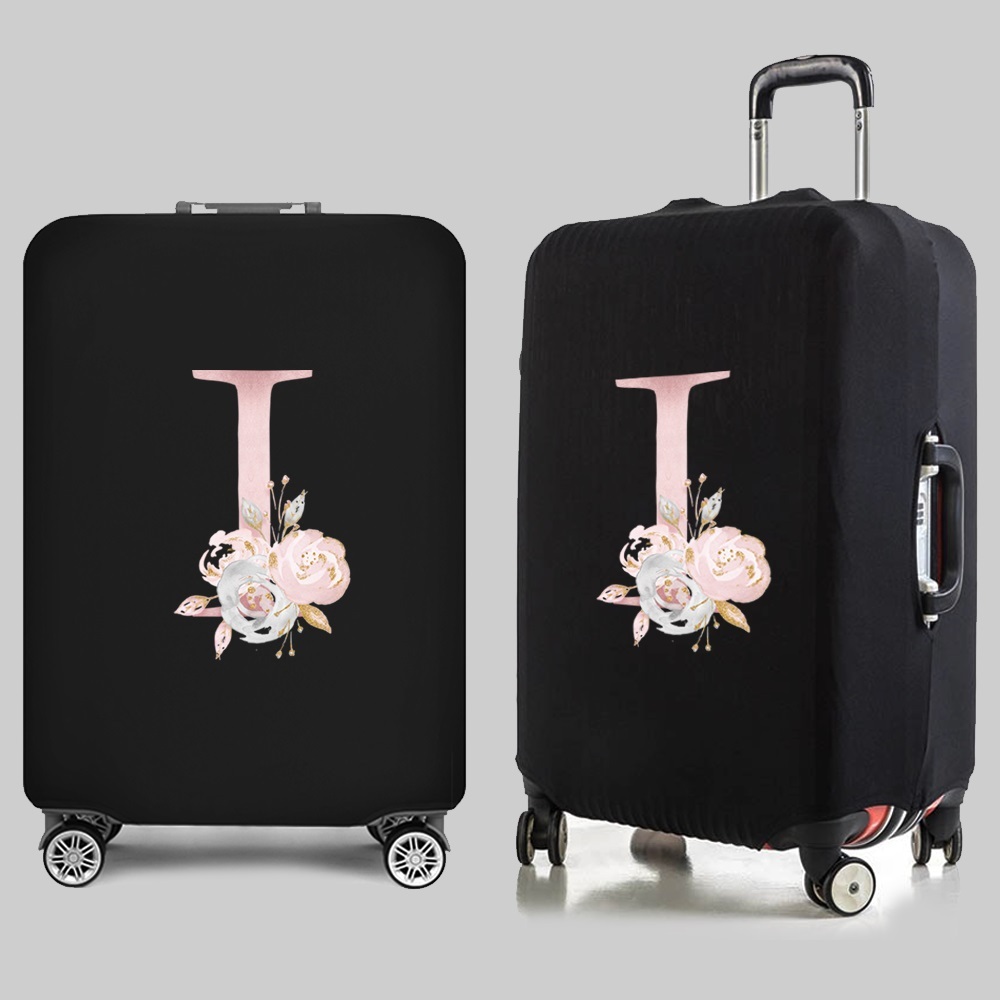 Personalized Travel Luggage Flower Letter Print Elastic Protective Covers for Unique & Love | JNSBag13