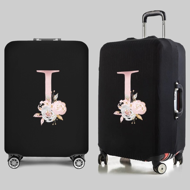 Personalized Travel Luggage Flower Letter Print Elastic Protective Covers for Unique & Love | JNSBag13