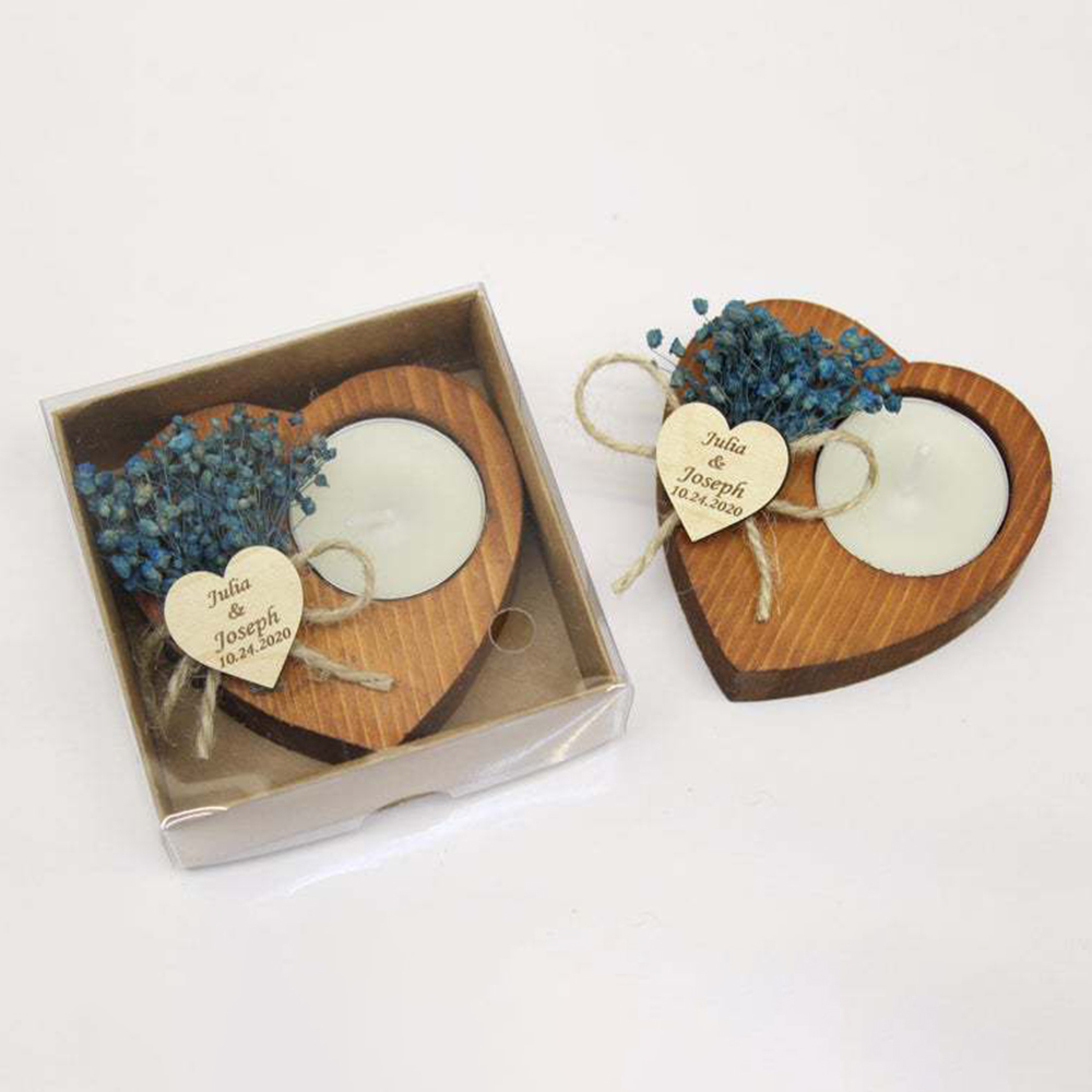 Personalized Engraved Wooden Tealight Candles & Holder for Unique & Love | JNSDec119