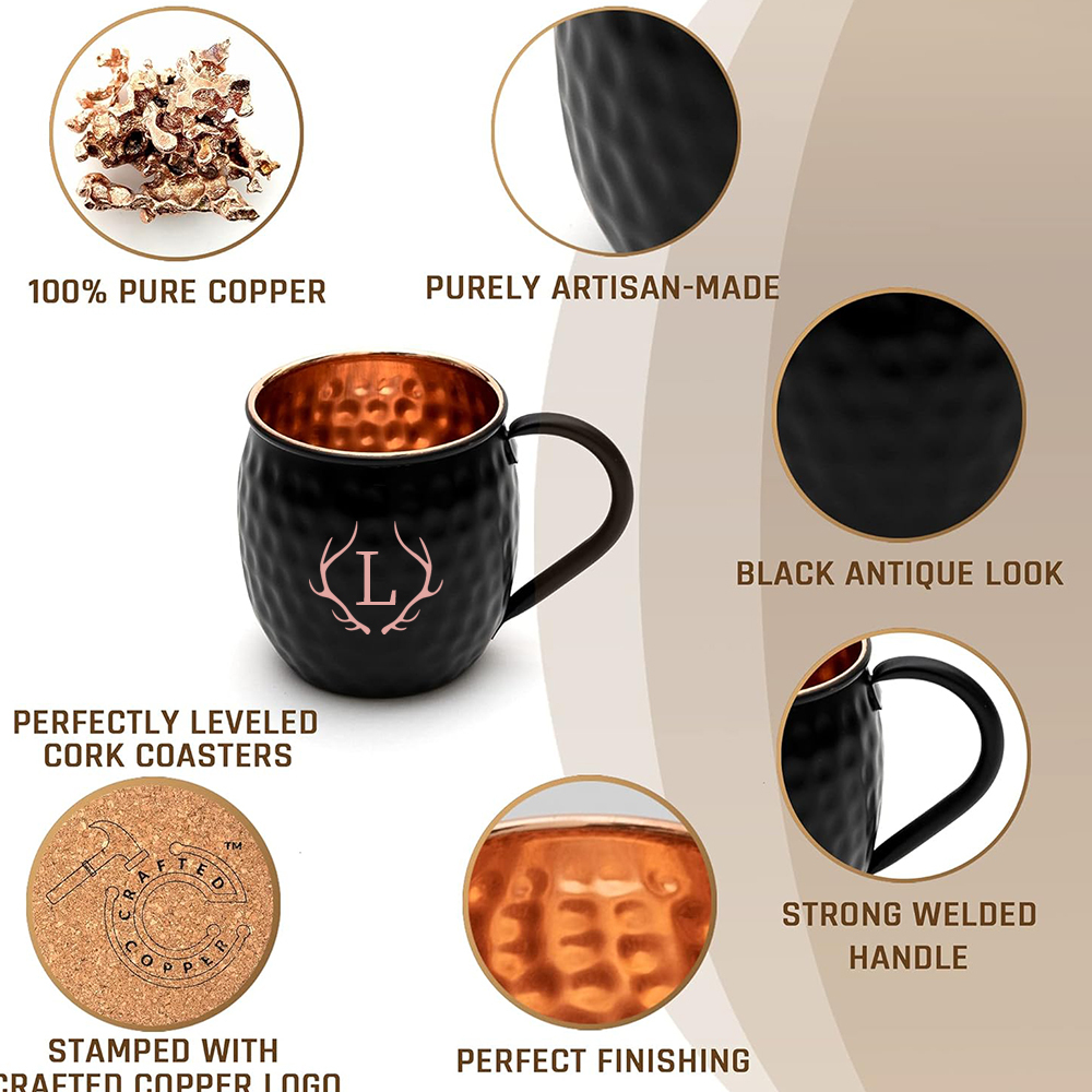 Personalized Monogram Engraved Copper Mug for Unique & Love | JNSDec141