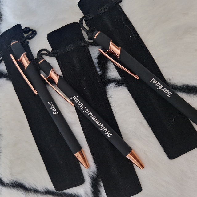 Personalized Luxurious Soft Touch Rose Gold Pen | JNSDec67