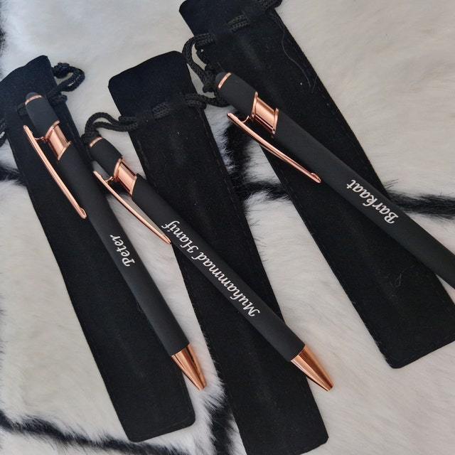 Personalized Luxurious Soft Touch Rose Gold Pen | JNSDec67