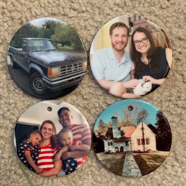 Personalized Photo Ceramic Ornament with Both Sides for Unique & Love | JNSDec21