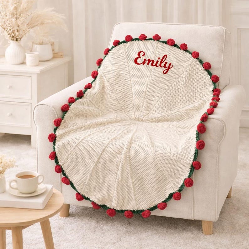 Personalized Embroidered Crochet Rose Bouquet Blanket For Unique & Love | JNSDec201