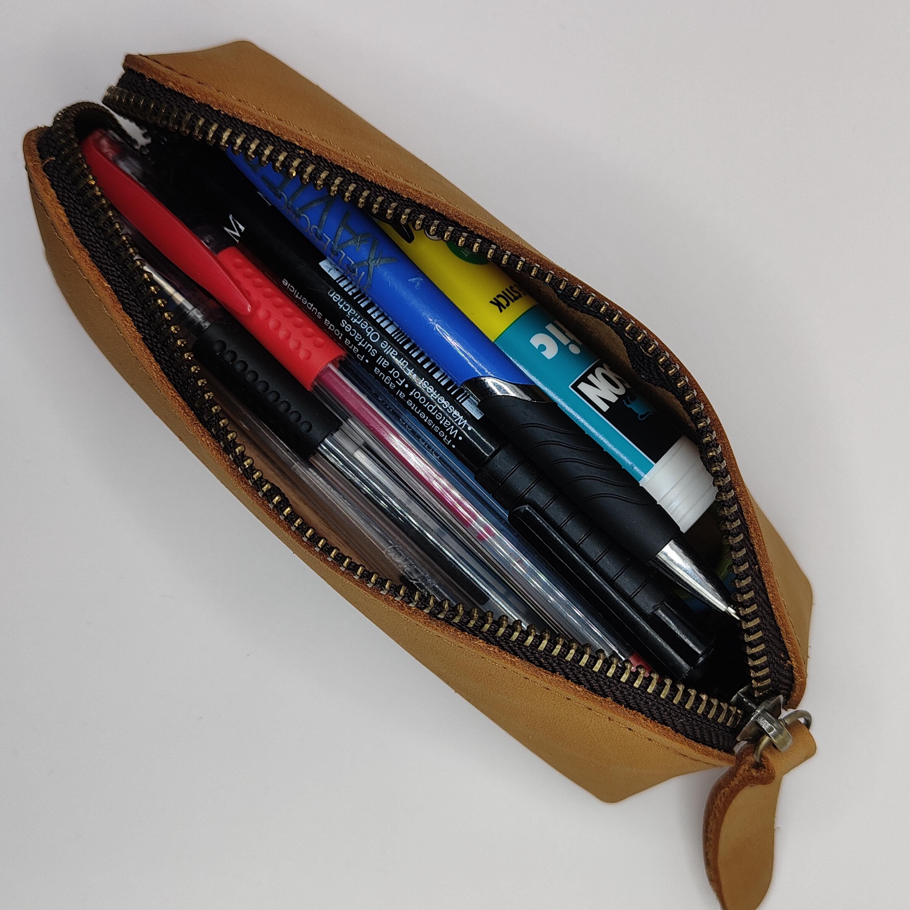 Personalized Name Leather Pencil Case for Unique & Love | JNSBag98