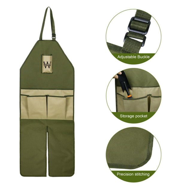 Personalized Monogrammed Garden Multiple Pocket Apron with Leg Protector | JNSCloth41