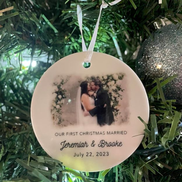 Personalized First Christmas Married Ornament for Unique & Love | JNSDec28