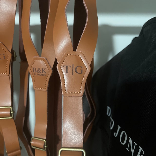 Personalized Monogrammed Genuine Leather Suspenders for Unique & Love | JNSCloth28