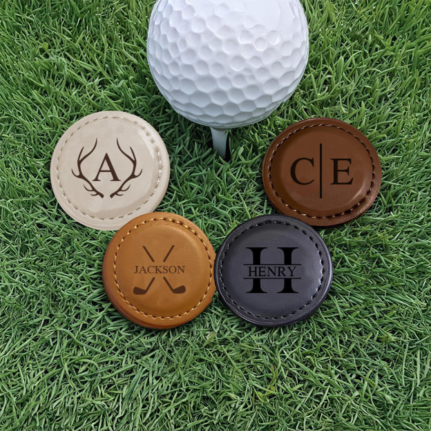 Personalized Leather Golf Ball Marker | JNSTool10