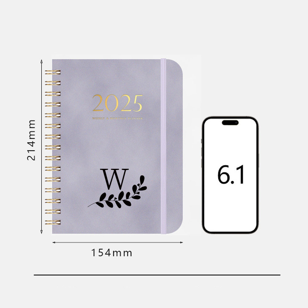 Personalized Leather 2025 Weekly & Monthly Planner Notebook | JNSDec117